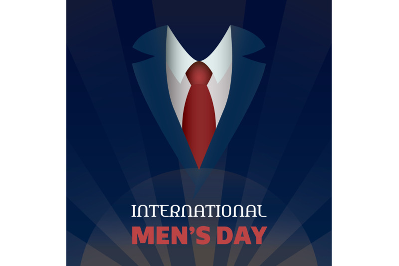 global-men-day-concept-background-cartoon-style