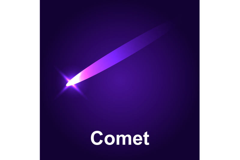 space-comet-icon-isometric-style