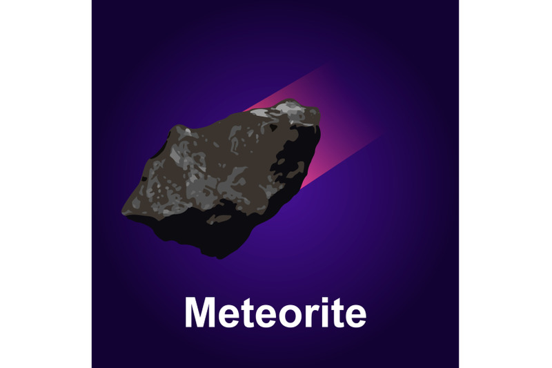 meteorite-icon-isometric-style