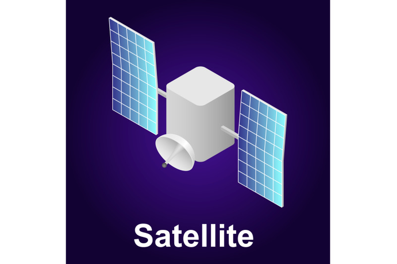 satellite-icon-isometric-style