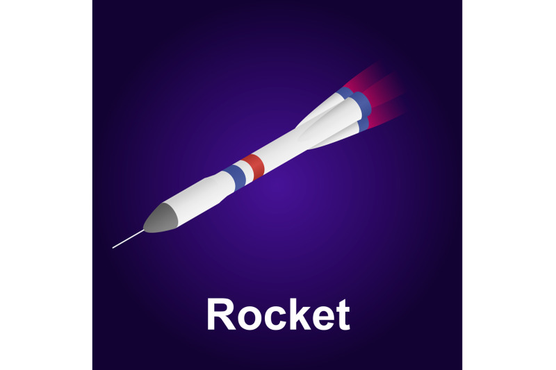 space-rocket-icon-isometric-style