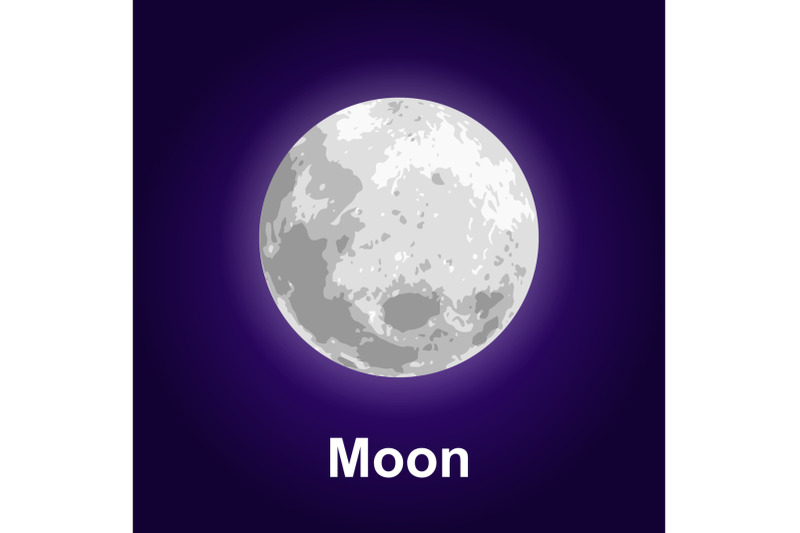 space-moon-icon-isometric-style