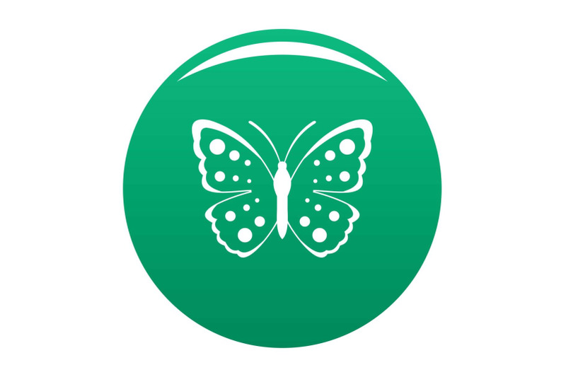 spring-butterfly-icon-vector-green