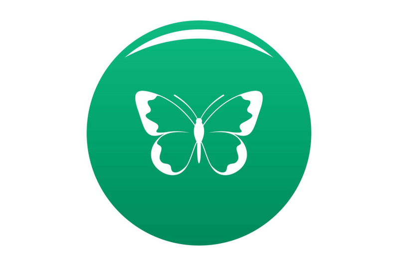 small-butterfly-icon-vector-green