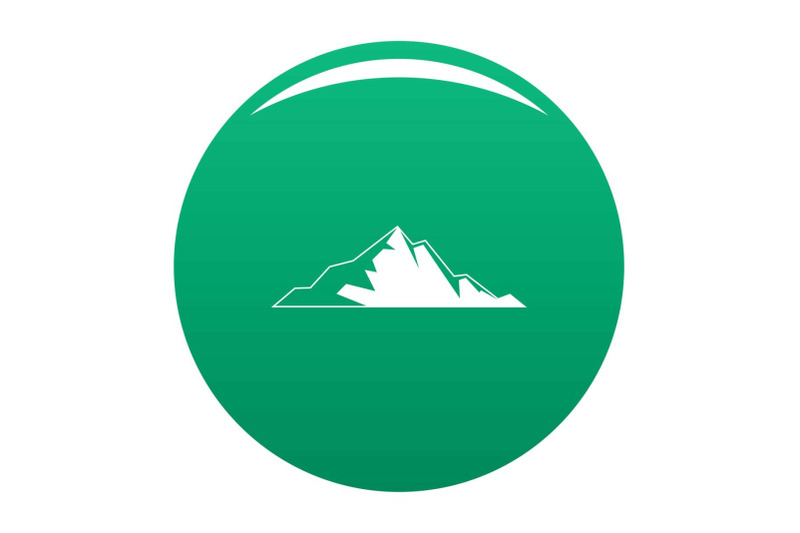 nice-mountain-icon-vector-green