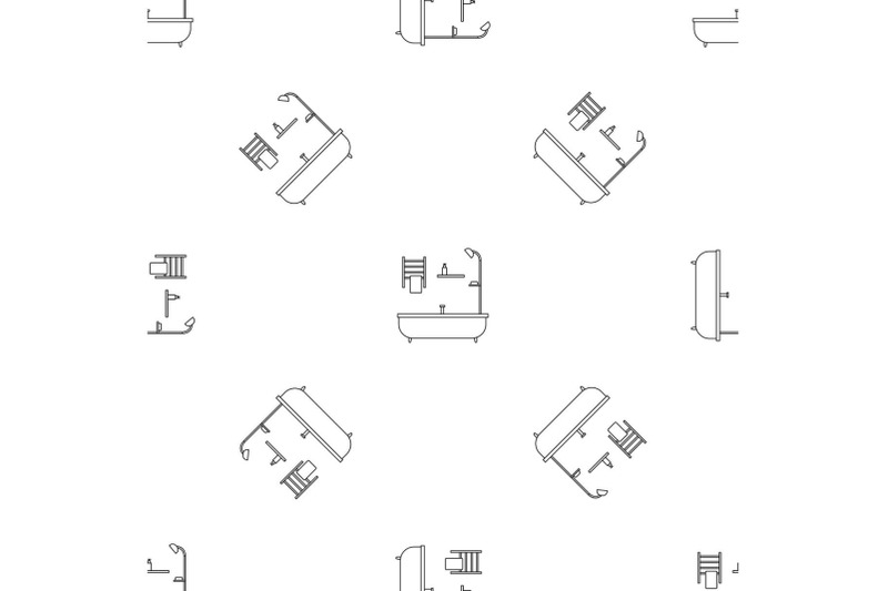 bath-tube-pattern-seamless-vector