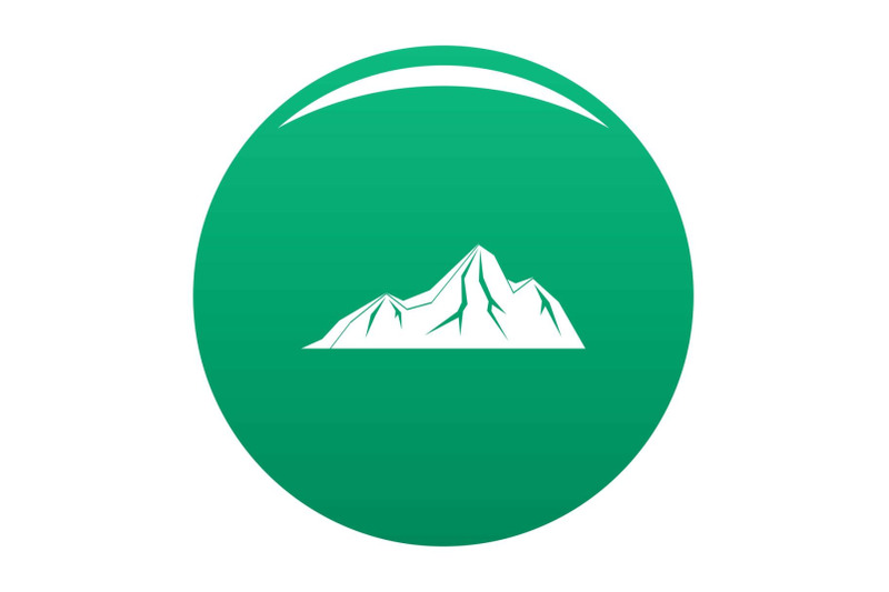 tall-mountain-icon-vector-green