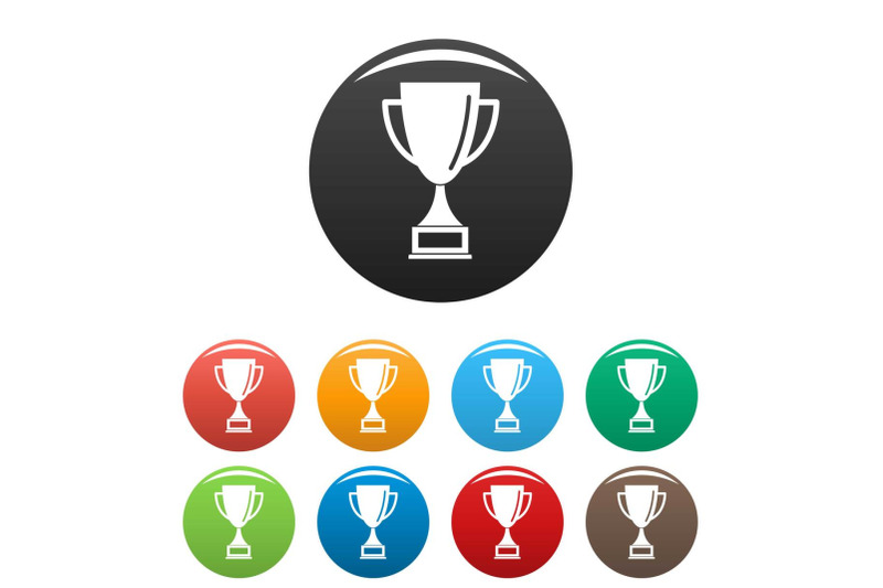 bowling-cup-icons-set-color