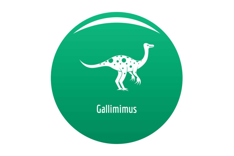 gallimimus-icon-vector-green