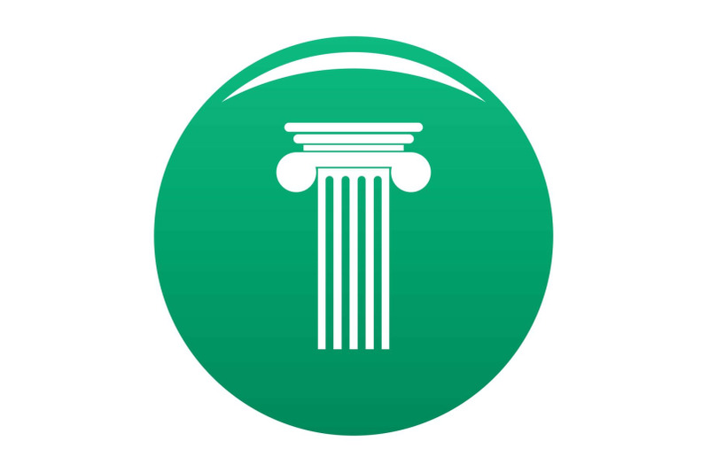 polyhedral-column-icon-vector-green