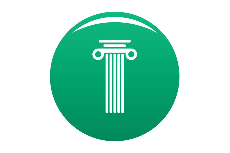 square-column-icon-vector-green