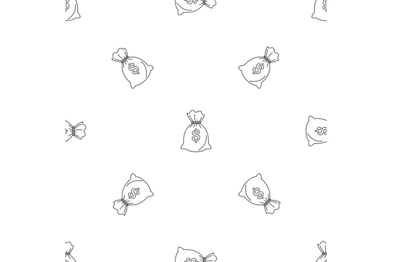 money-bag-pattern-seamless-vector