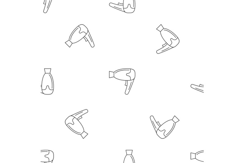 home-hair-dryer-pattern-seamless-vector