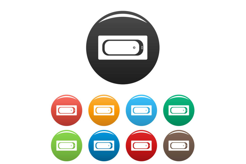 air-view-bathtube-icons-set-color