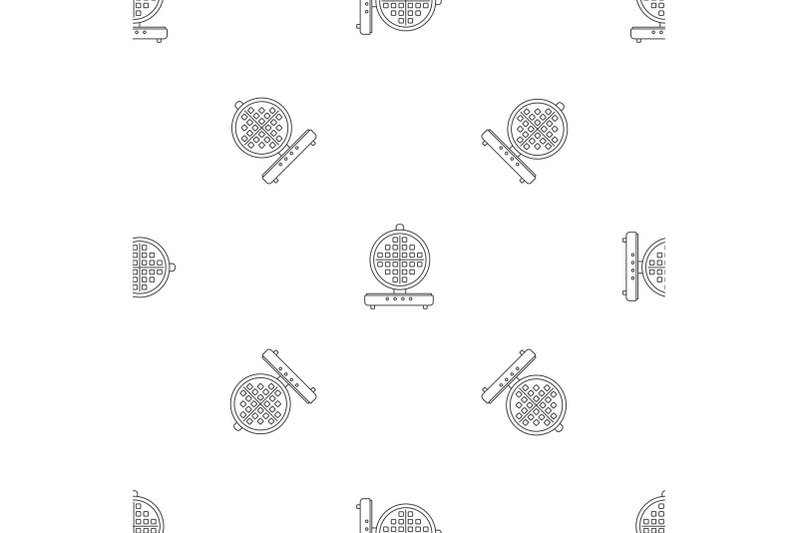 round-waffle-machine-pattern-seamless-vector