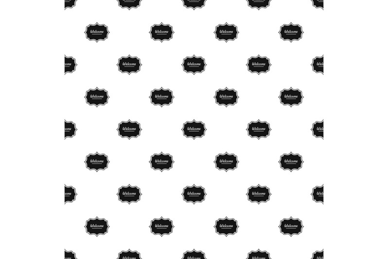 weicome-label-pattern-seamless-vector