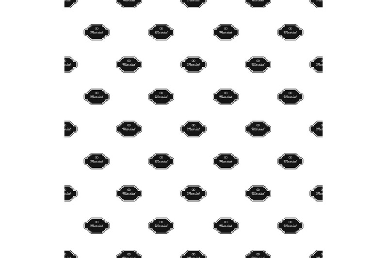 married-label-pattern-seamless-vector