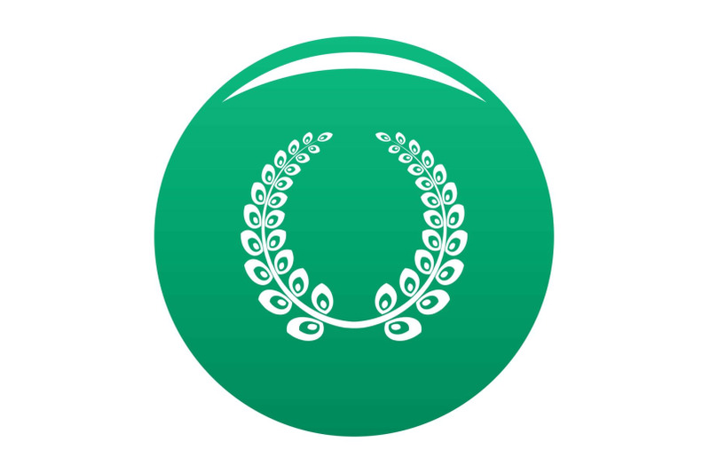 wreath-icon-vector-green