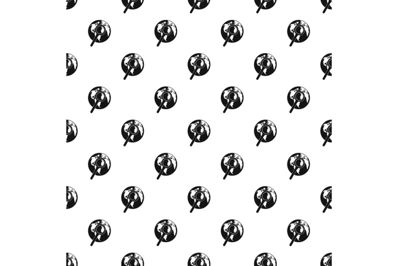 magnifier-on-earth-pattern-seamless-vector