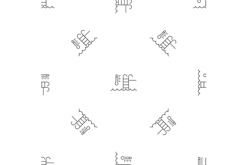 auto-temperature-pool-control-pattern-seamless-vector