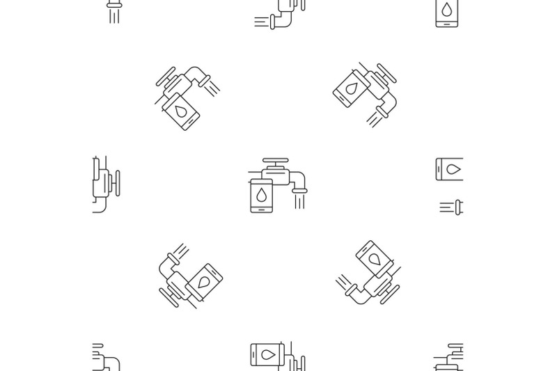 control-home-water-tap-pattern-seamless-vector