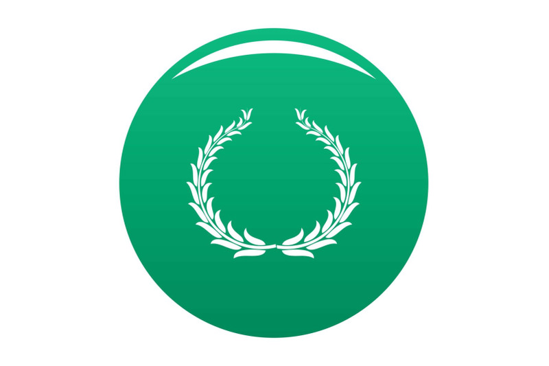 winning-wreath-icon-vector-green
