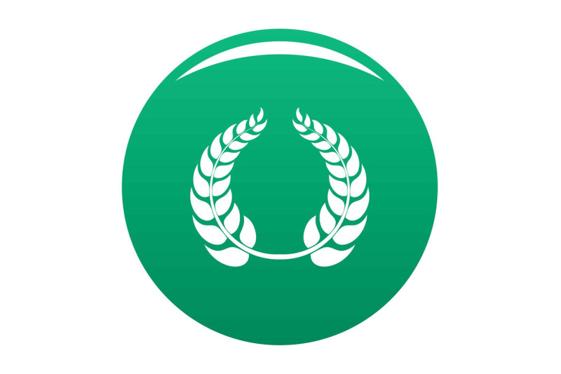 round-wreath-icon-vector-green