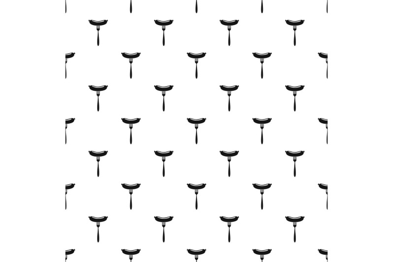sausage-on-fork-pattern-seamless-vector