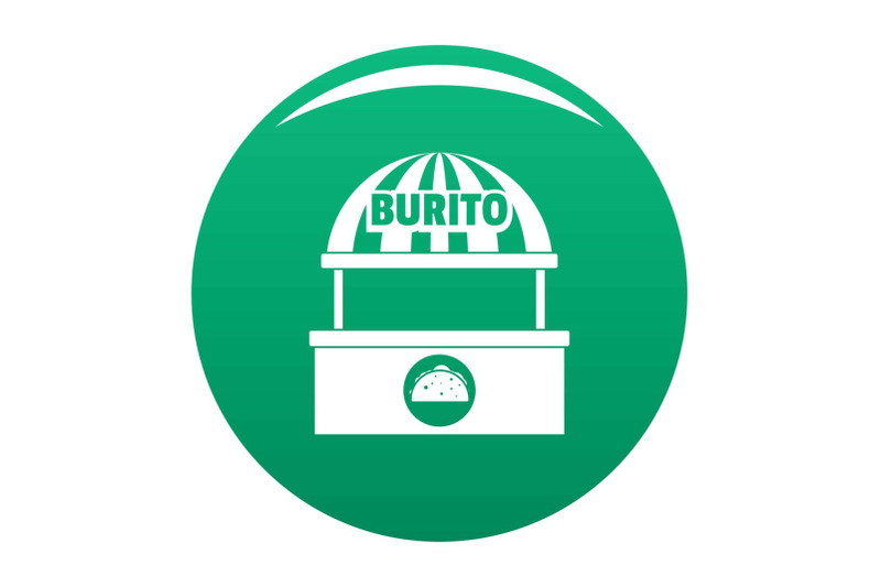 burito-selling-icon-vector-green