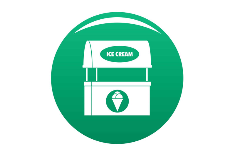 ice-creme-selling-icon-vector-green