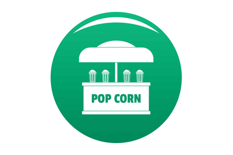 pop-corn-selling-icon-vector-green