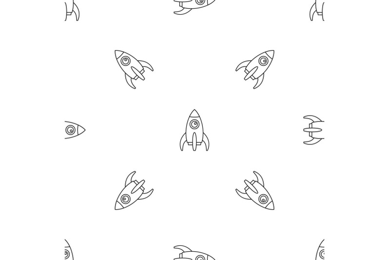 space-rocket-pattern-seamless-vector