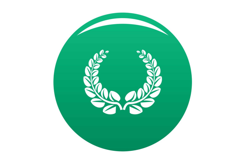 award-wreath-icon-vector-green