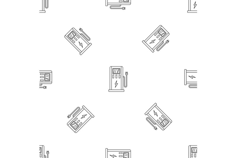 electric-car-station-pattern-seamless-vector