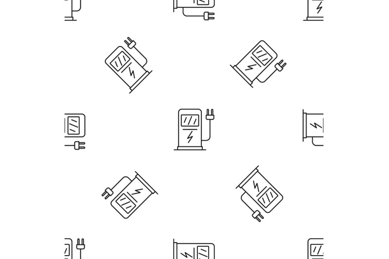 electric-car-recharge-station-pattern-seamless-vector