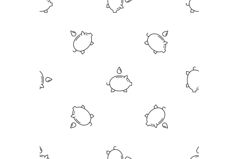save-piggy-bank-water-pattern-seamless-vector