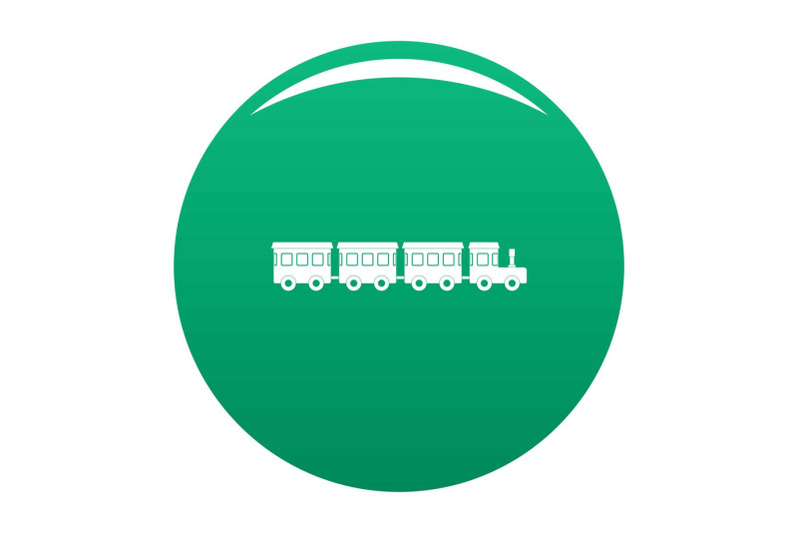 children-train-icon-vector-green