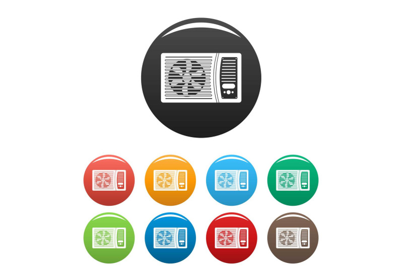outdoor-air-conditioner-fan-icons-set-color