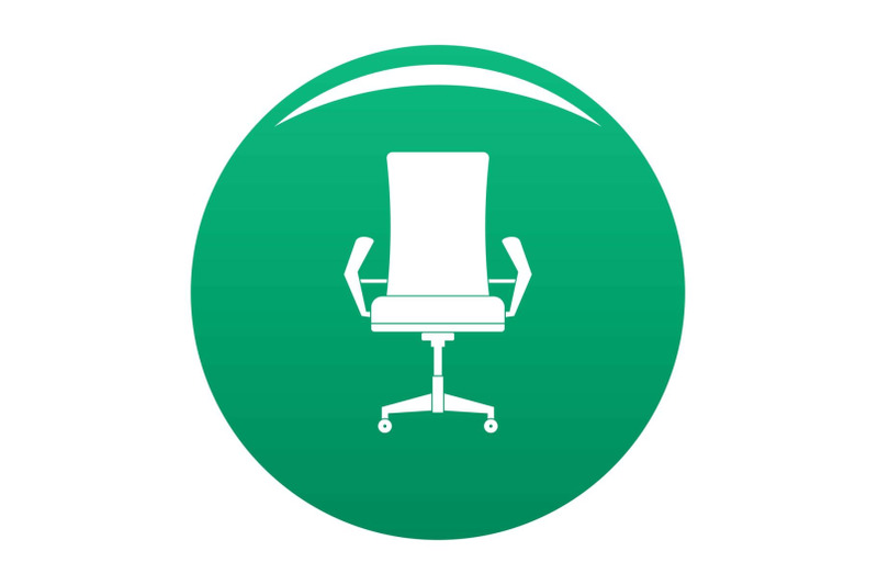 comfortable-chair-icon-vector-green
