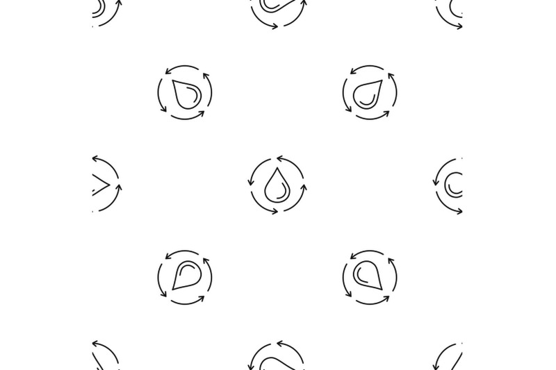 water-drop-recycling-pattern-seamless-vector