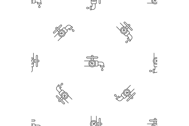 water-tap-control-pattern-seamless-vector