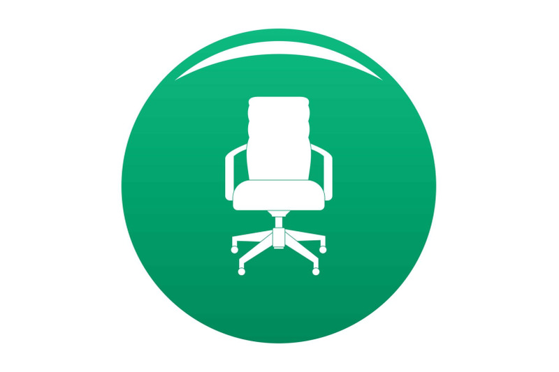 office-chair-icon-vector-green