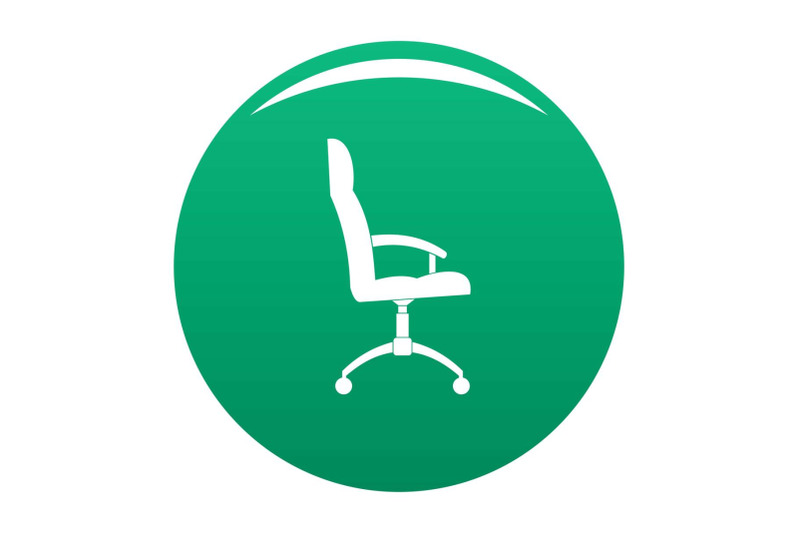 office-armchair-icon-vector-green