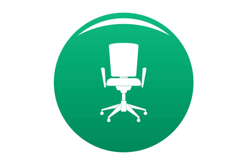 chair-with-back-icon-vector-green