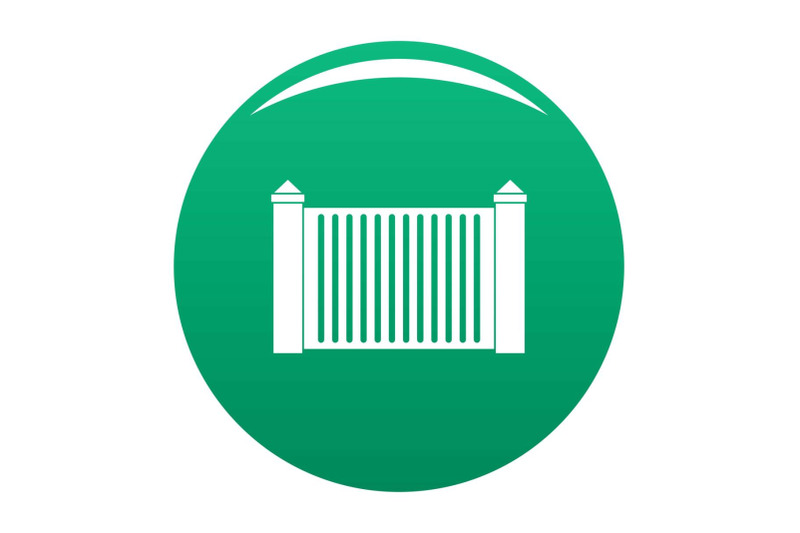 steel-fence-icon-vector-green