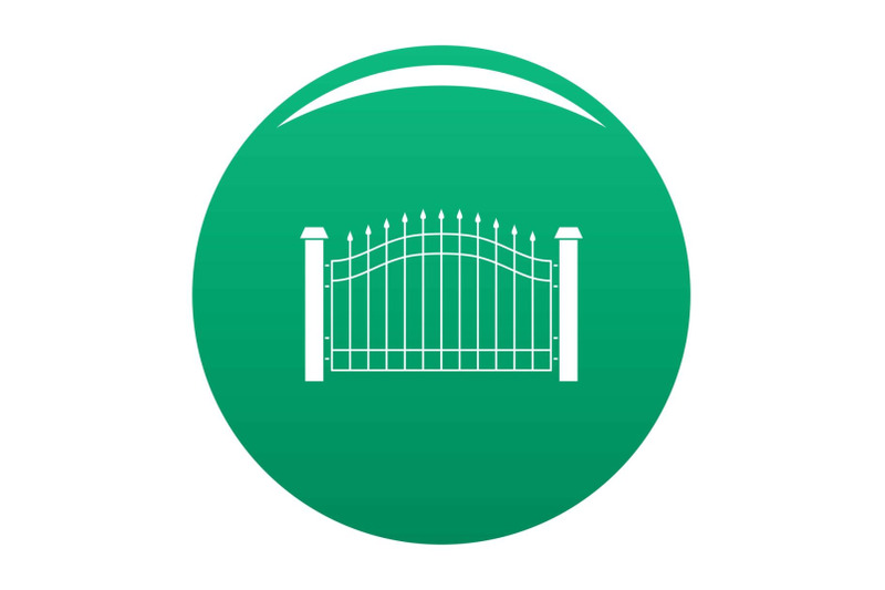 park-fence-icon-vector-green