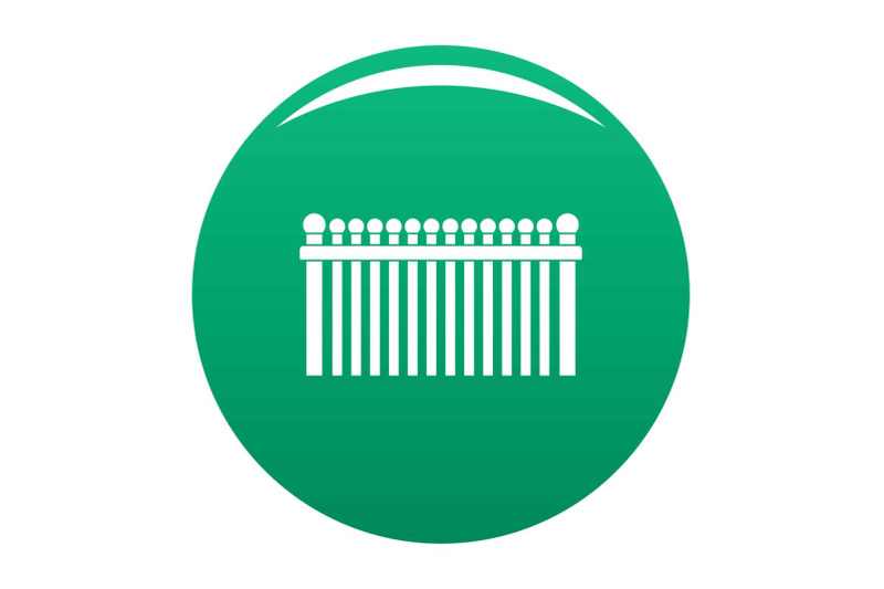 fence-with-ball-icon-vector-green