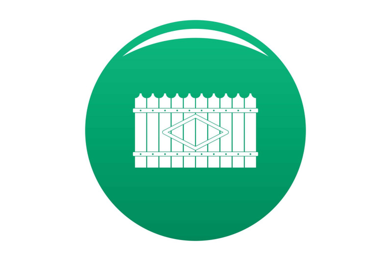 wooden-peak-fence-icon-vector-green