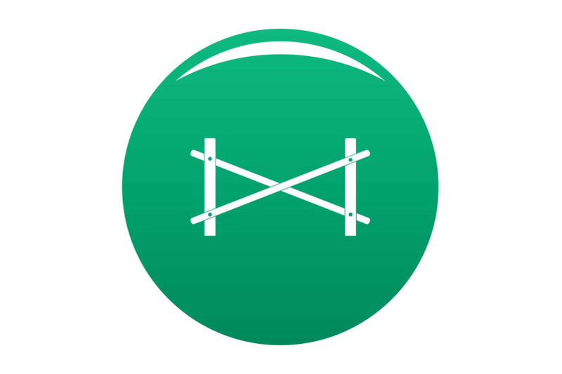 fence-of-two-rod-icon-vector-green