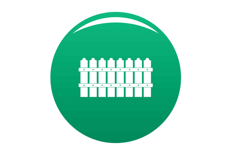 low-fence-icon-vector-green